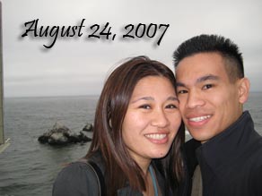 He proposed on August 24th, 2007!
